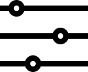 cusomize, range, refine, scale svg vector icon