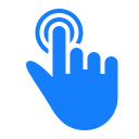 double, finger, one, tap svg vector icon