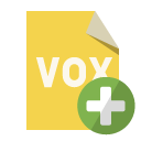 file,format,vox,add icon