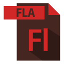 adobe, extention, file format, fla extention svg vector icon