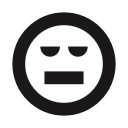 annoyed, emojis, emotion, irritated, straight, thick lines, unamused svg vector icon