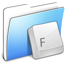 aqua, folder, fonts, smooth icon