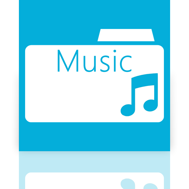 folder, mirror, music icon