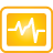 basic, oscilloscope, yellow icon