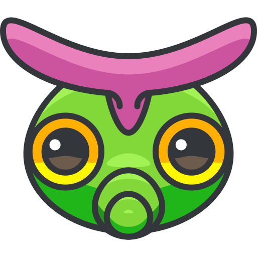 Green Caterpillar svg vector icon