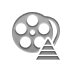 film,reel,pyramid icon