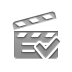 clapperboard,checkmark icon