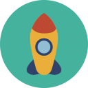 rocket, space svg vector icon