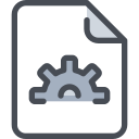 development, document, file, gear, process svg vector icon