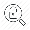 lock, password, protection, safe, search, secure, security icon