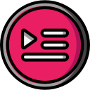 audio, media, media player, music, playlist, video player svg vector icon