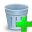 add, trashcan icon