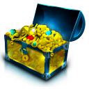 chest, coins, gold, imvu, treasure icon