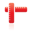 red, ruler icon