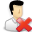 delete, male, man, user icon