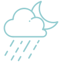 moon, night, rain, rainy, storm, weather svg vector icon