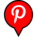 logo, pin, pinterest svg vector icon