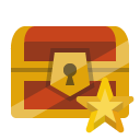 treasure,chest,star icon