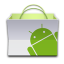android, app, basket, market, paper bag icon