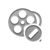 film,reel,cancel icon