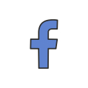 facebook, facebook button, facebook logo, social media svg vector icon