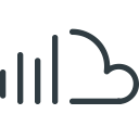 cloud, logo, media, social, sound svg vector icon