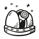 astronomy, observatory, science, scifi, space svg vector icon