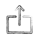 export, productivity, shape, social, upload svg vector icon