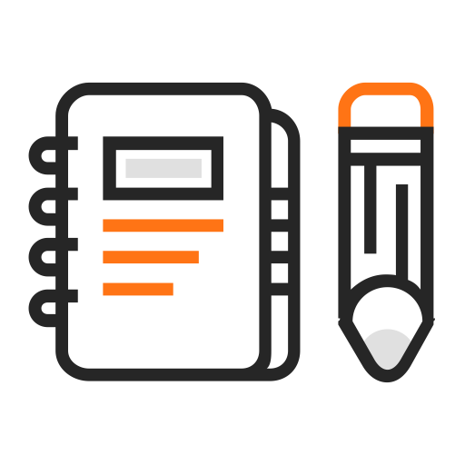 Line Drawing Color Notebook svg vector icon