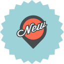 advertising, ecommerce, location, map pointer, new, pin, pointer svg vector icon