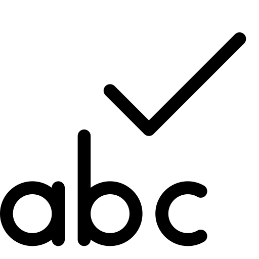 Spell Check svg vector icon