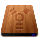 wooden,slick,firewire,drive icon