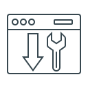 configuration, landing page optimization, optimization, seo, settings, tools, wrench svg vector icon