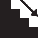 emergency, exit, stairs, stairway svg vector icon
