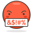 face, mouth, on, symbols, with svg vector icon