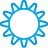 basic, blue, sun, weather icon