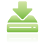 download, drive, green, hard icon
