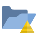 open,folder,pyramid icon