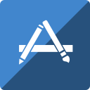app, gloss, media, social, square, store svg vector icon