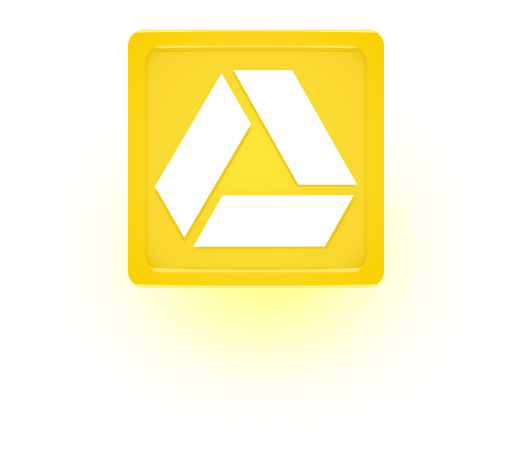 google,drive,yellow,glow icon