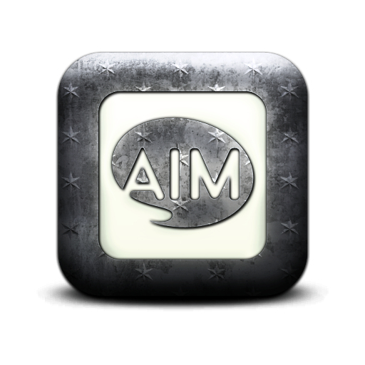 aim,logo,square icon