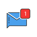 inbox, message, notification, twitter svg vector icon
