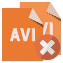 file,format,avi,close icon
