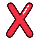 alphabet, letter, letters, red, x svg vector icon