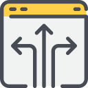 arrow, browser, solution, website svg vector icon