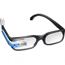 blue, glasses, google, googleglass, guy icon