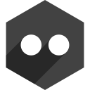 flickr, hexagon, media, shadow, social svg vector icon