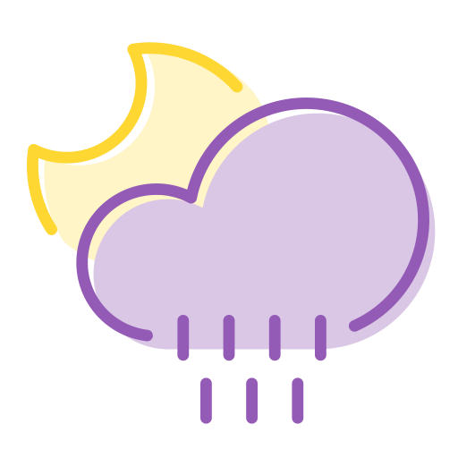 It Rains At Night svg vector icon