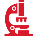 microscope,red icon