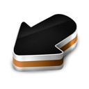 arrow, orange icon